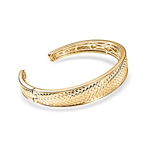 EverTrue Bronzella Collection Cuff Bracelet in 18K YG Plated Bronze (6.50 In)