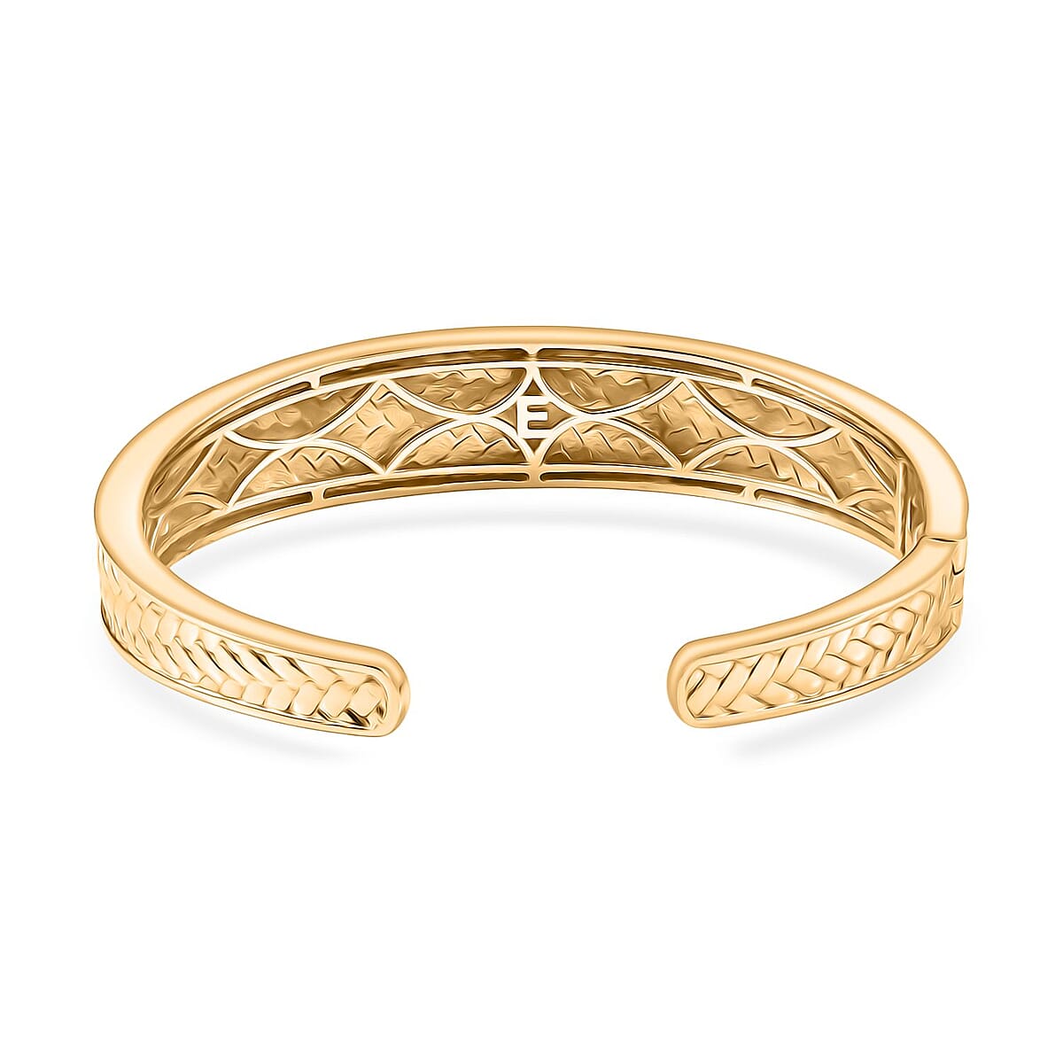 EverTrue Bronzella Collection Spiga d&rsquo;Oro Weave Cuff Bracelet in 18K YG Plated Bronze (7.25 In) image number 4