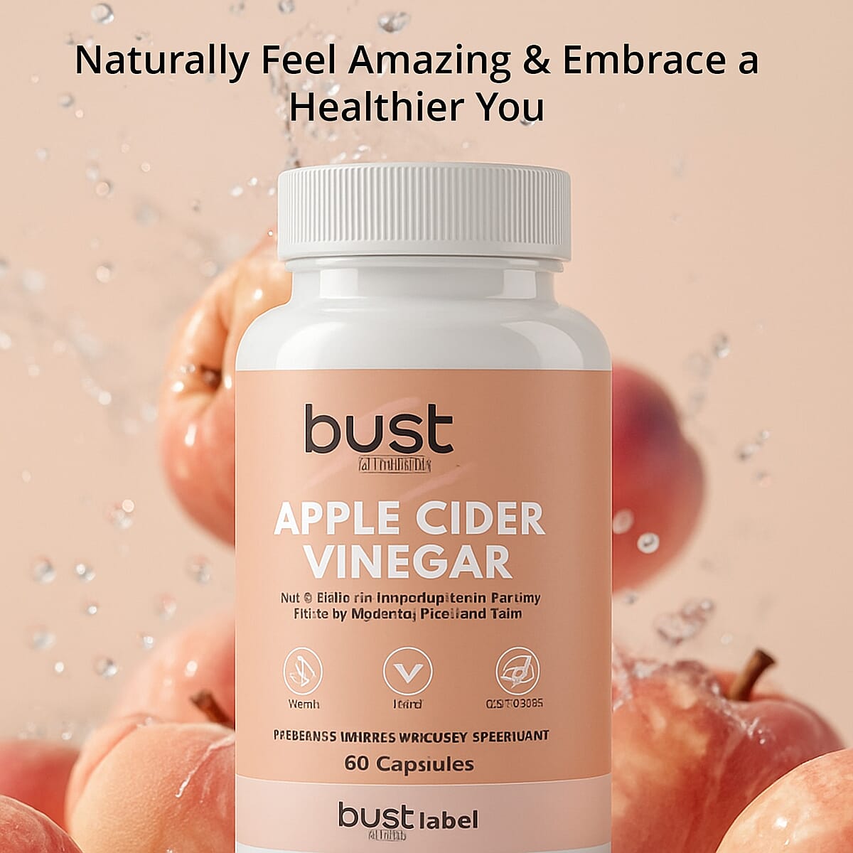 Bust my Burn Apple Cider Vinegar Dietary Supplement (60 Capsules)(Ships in 3-5 Business Days) image number 1