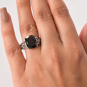 EverTrue Brazilian Smoky Quartz 4.85 ctw Solitaire Ring in Stainless Steel (Size 9.0)