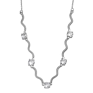 EverTrue Simulated Diamond Necklace in Stainless Steel 18 Inches 