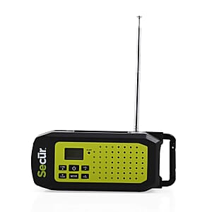Secure NOAA Weather Band AM/FM - Flashlight, Solar Crank, Phone Charger and USB