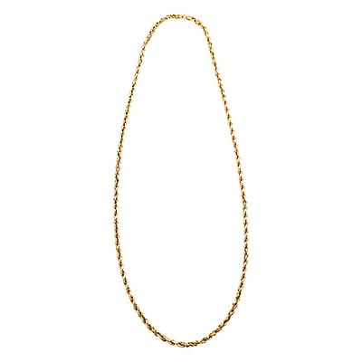 14K Yellow Gold 2.52mm Chain Necklace 24 Inches 3.9 Grams