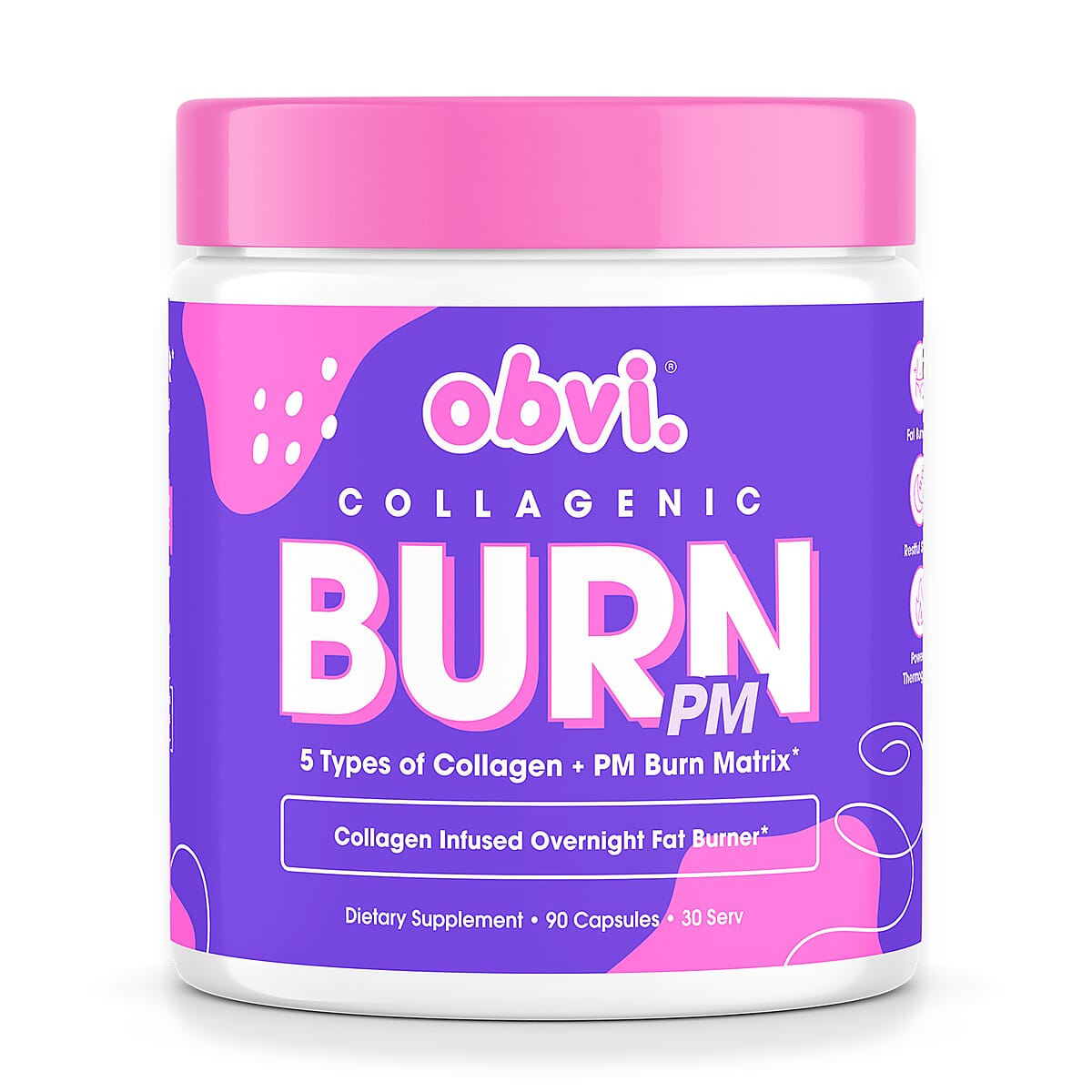 Obvi Collagenic Burn PM Dietary Supplement (90 Capsules) image number 0