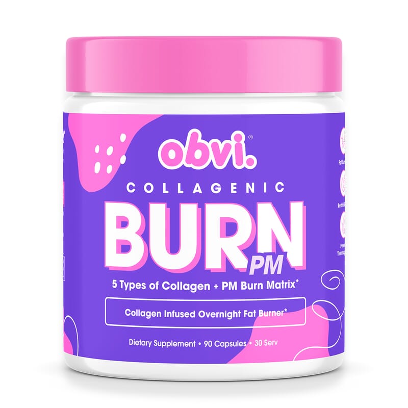 Obvi Collagenic Burn PM Dietary Supplement (90 Capsules) Made in US