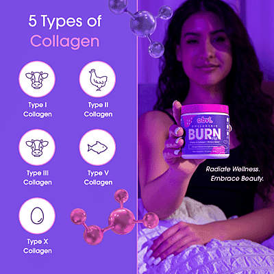 Obvi Collagenic Burn PM Dietary Supplement (90 Capsules) Made in US