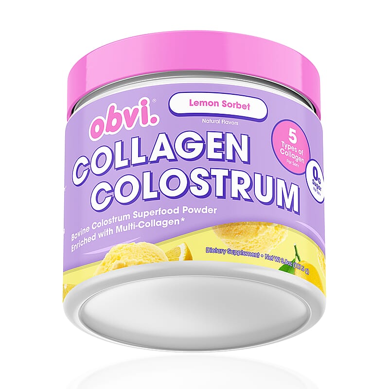 Obvi Lemon Sorbet Collagen Colostrum Dietary Powder Supplement (3.8oz)