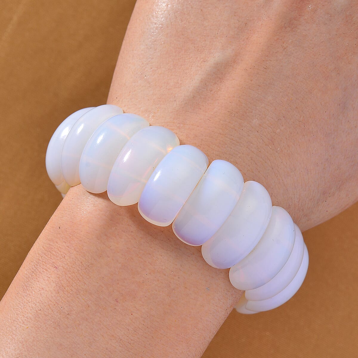 Opalite 300.00 ctw Cushion Block Stretch Bracelet image number 1