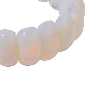 Opalite 300.00 ctw Cushion Block Stretch Bracelet
