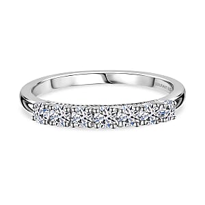 Lab Grown Diamond 0.50 ctw Ring in Rhodium Over Sterling Silver (Size 9)