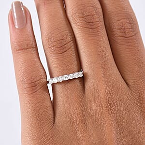 Lab Grown Diamond 0.50 ctw Ring in Rhodium Over Sterling Silver (Size 9)