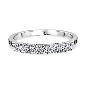 Lab Grown Diamond 0.50 ctw Ring in Rhodium Over Sterling Silver (Size 10)