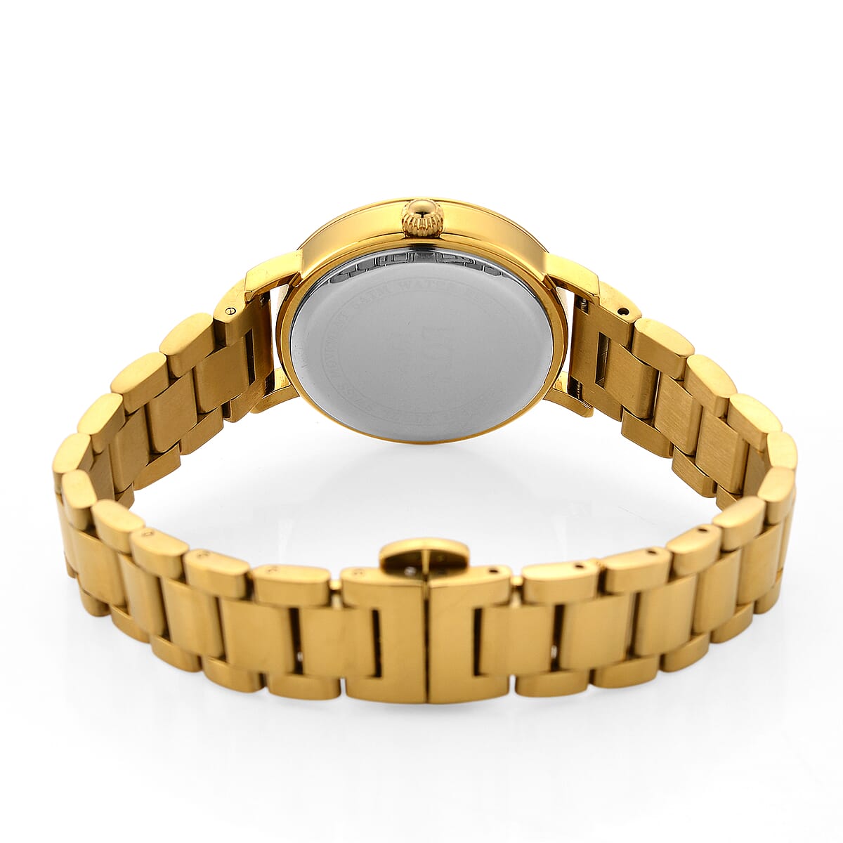 EON 1962 Moissanite Ronda 763 Swiss Movement Leopard Pattern Watch in ION Plated YG Stainless Steel 1.20 ctw image number 6