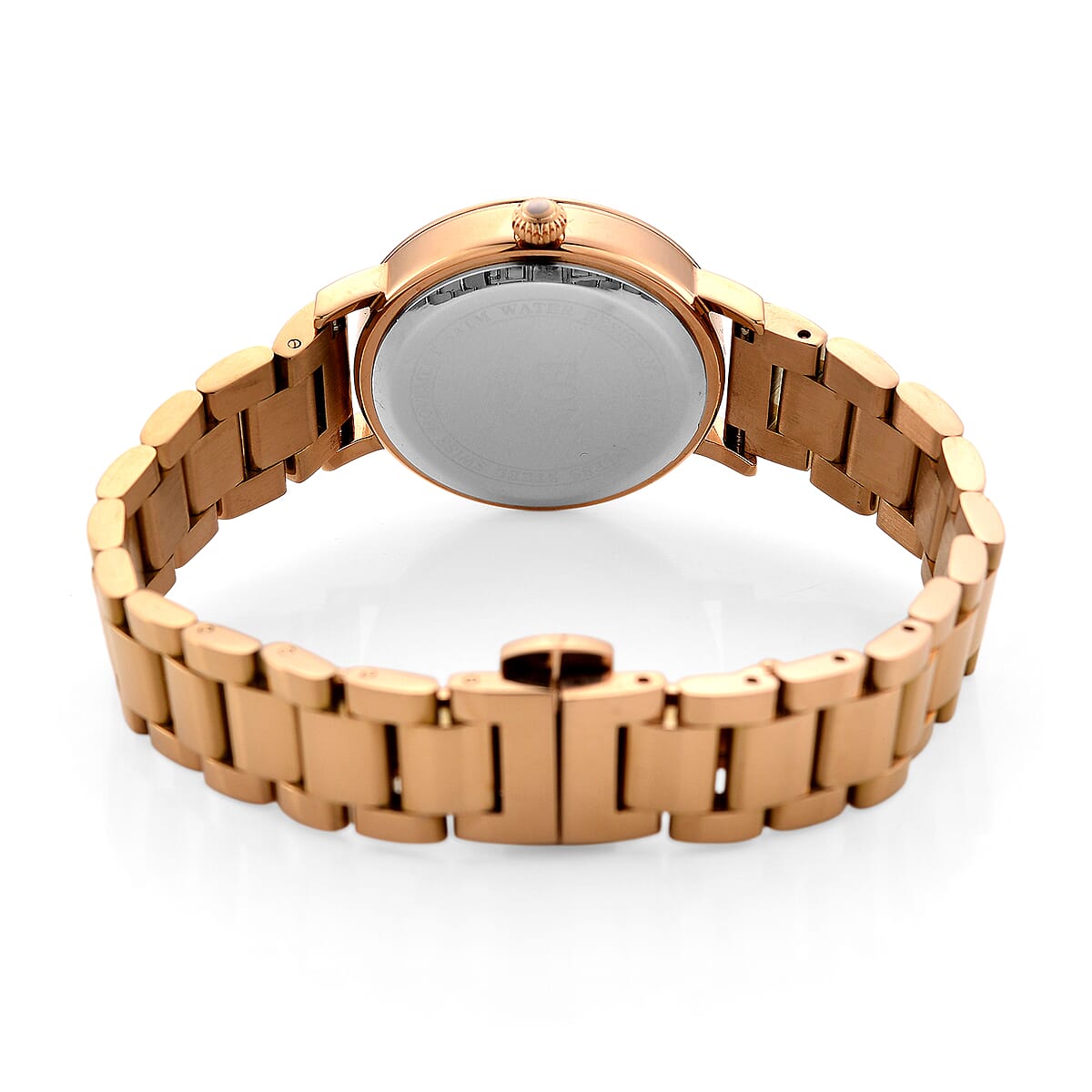 EON 1962 Moissanite Ronda 763 Swiss Movement Leopard Pattern Watch in ION Plated RG Stainless Steel 1.20 ctw image number 6