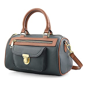 La Marey Teal Genuine Leather Crossbody Bag with Shoulder Strap