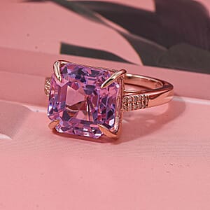 Luxoro AAAA Patroke  Kunzite, Diamond Ring in 10K Rose Gold 10.75 ctw (Size 7.0)