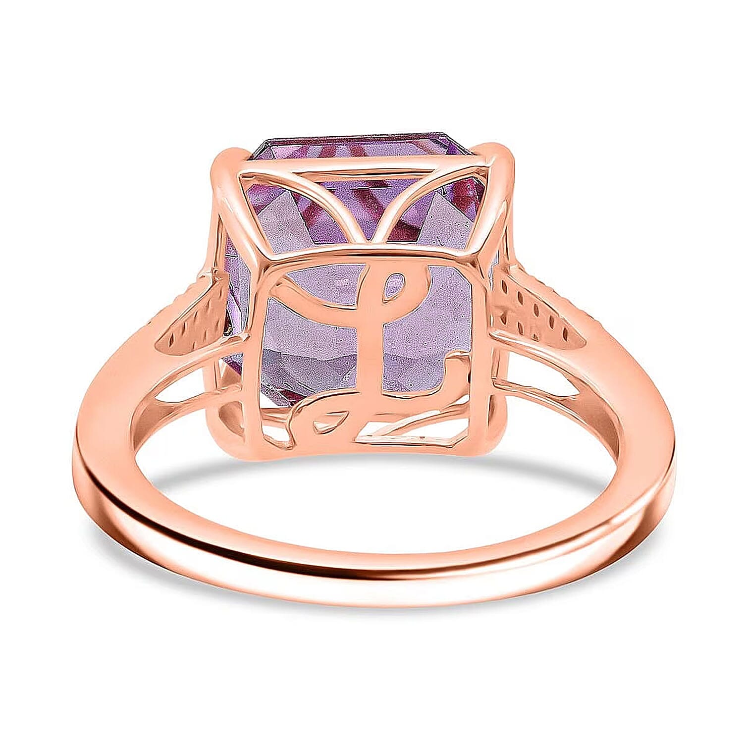 Luxoro AAAA Patroke  Kunzite, Diamond Ring in 10K Rose Gold 10.75 ctw (Size 7.0)