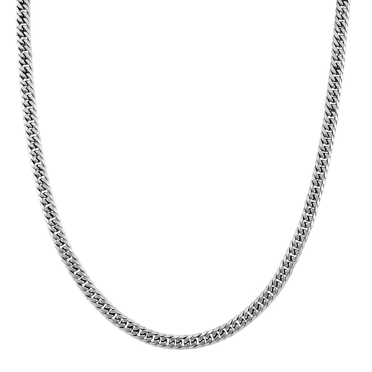 Classic Cuban Link Chain Necklace in Stainless Steel 20-22 Inches image number 0