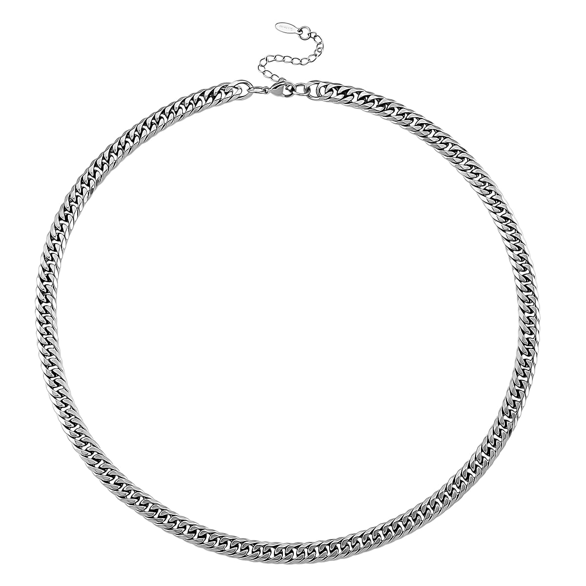 Classic Cuban Link Chain Necklace in Stainless Steel 20-22 Inches image number 3