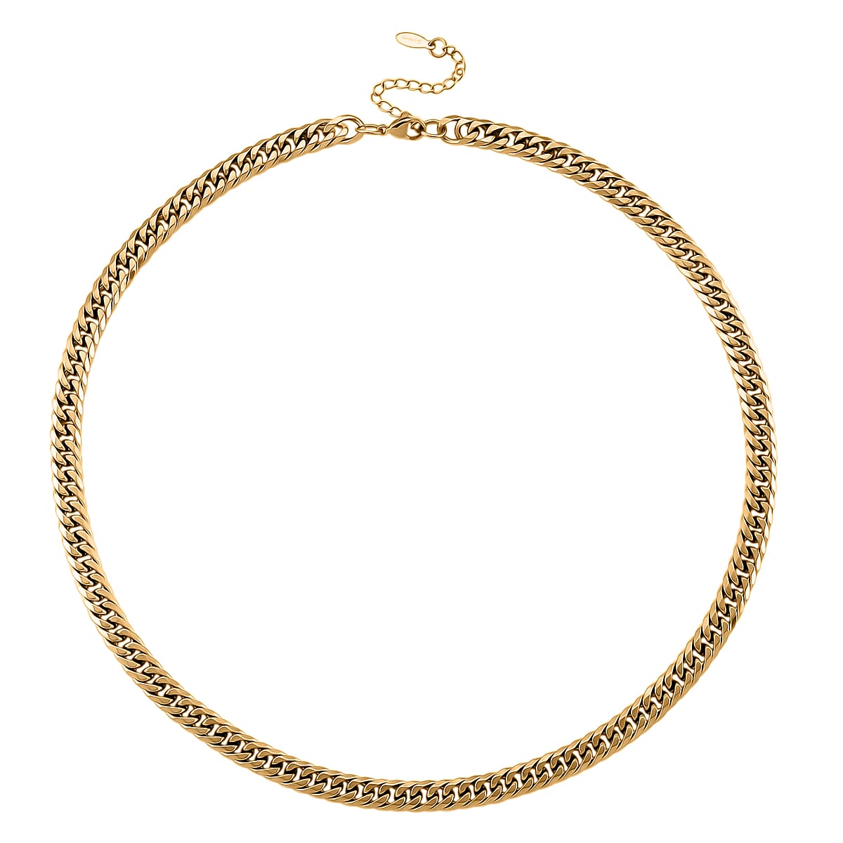 Classic Cuban Link Chain Necklace in ION Plated YG Stainless Steel 20-22 Inches image number 3