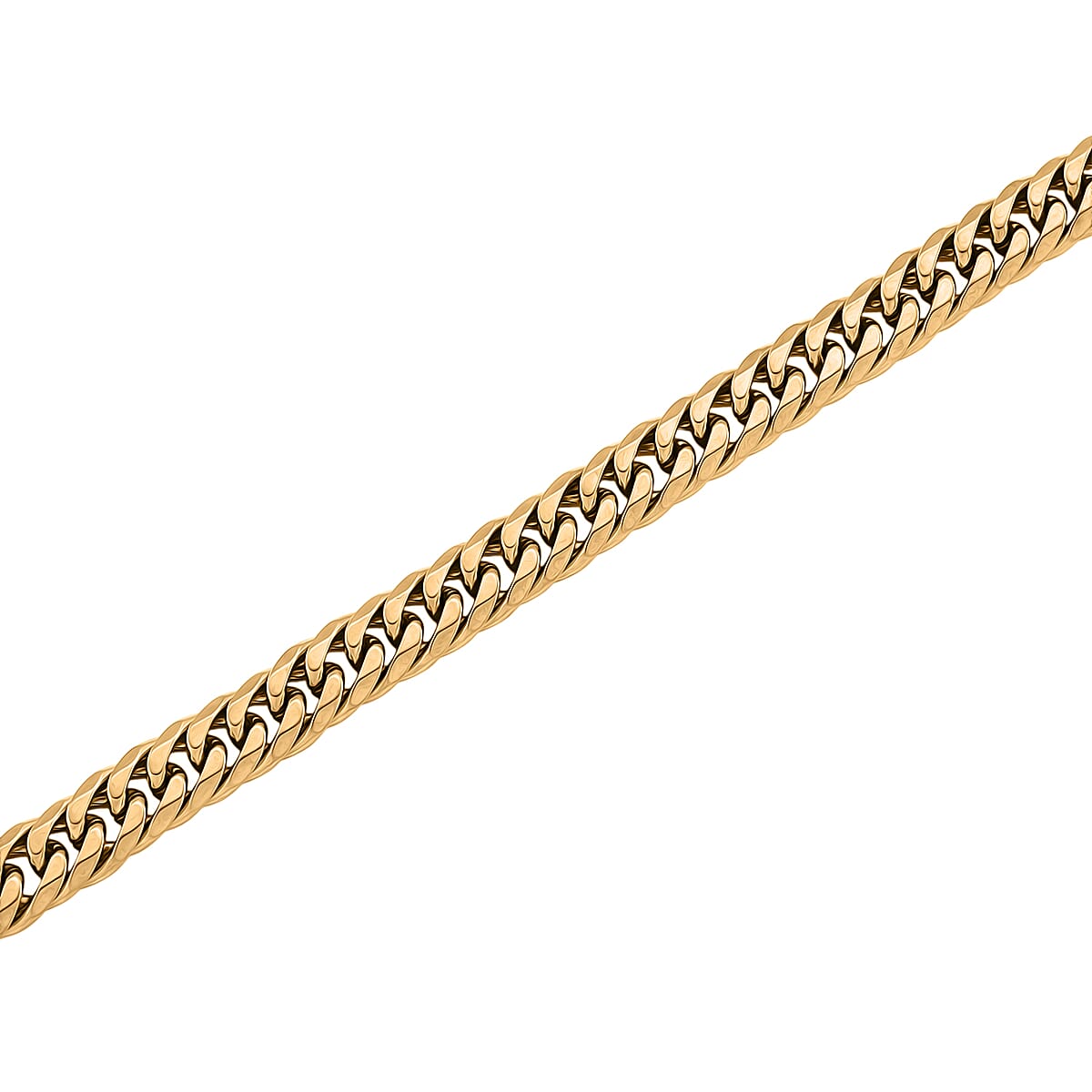 Classic Cuban Link Chain Necklace in ION Plated YG Stainless Steel 20-22 Inches image number 4
