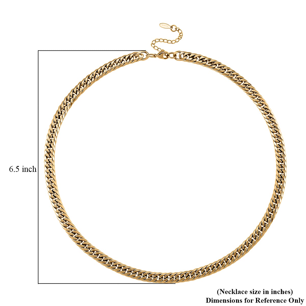 Classic Cuban Link Chain Necklace in ION Plated YG Stainless Steel 20-22 Inches image number 6