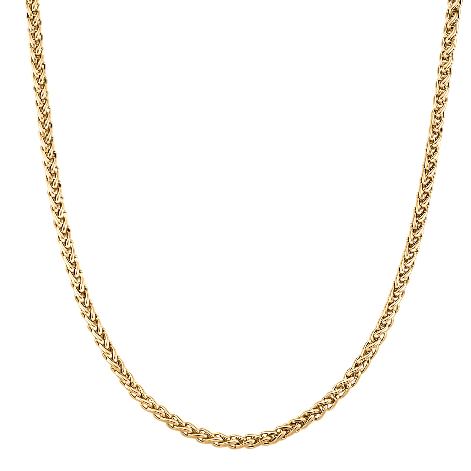 Palma Chain Necklace in ION Plated YG Stainless Steel 20-22 Inches