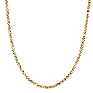 Rope Chain Necklace in ION Plated YG Stainless Steel 20-22 Inches