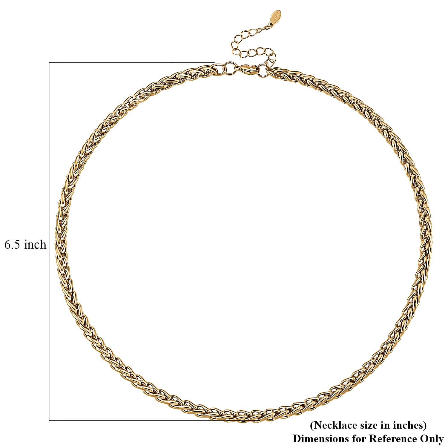 Palma Chain Necklace in ION Plated YG Stainless Steel 20-22 Inches