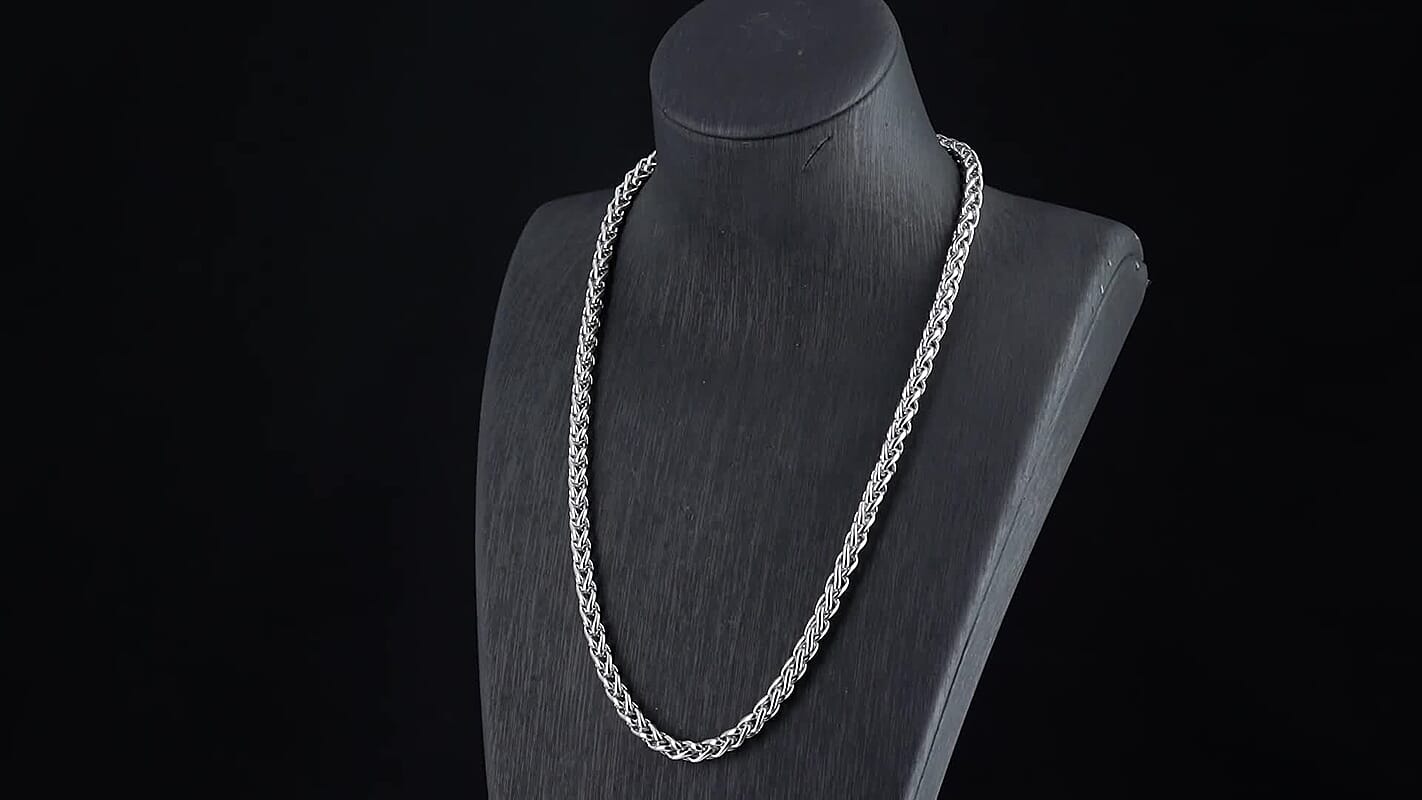 Palma Chain Necklace in Stainless Steel 20-22 Inches