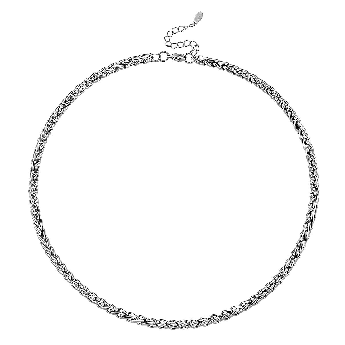 Rope Chain Necklace in Stainless Steel 20-22 Inches image number 3