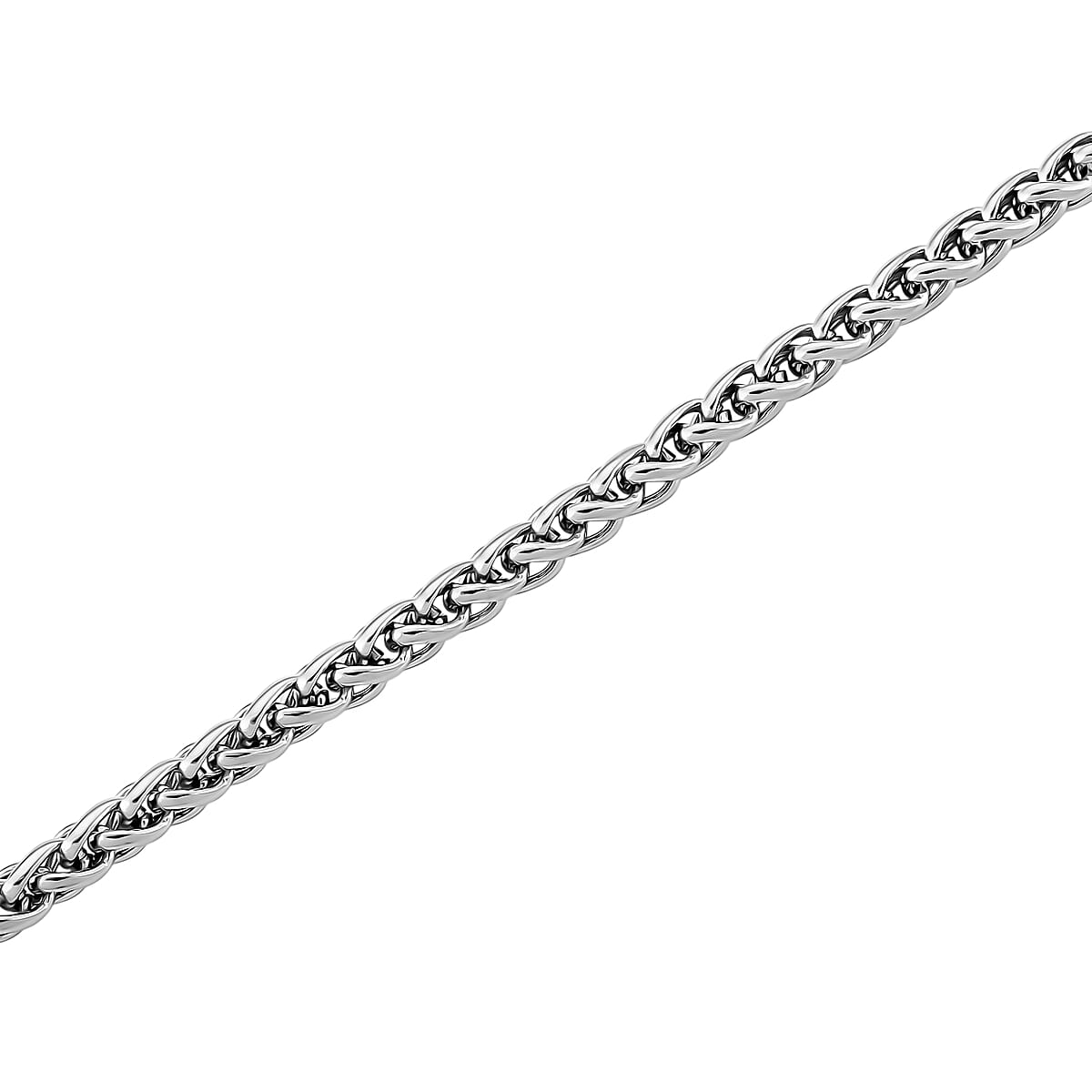 Rope Chain Necklace in Stainless Steel 20-22 Inches image number 4