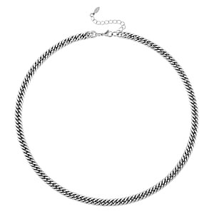 Sleek Cuban Link Chain Necklace in Stainless Steel 20-22 Inches