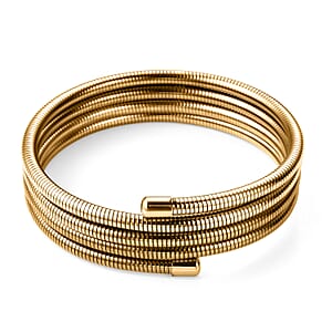 Flexi Wrap Bangle Bracelet in ION Plated YG Stainless Steel (7.50 In)