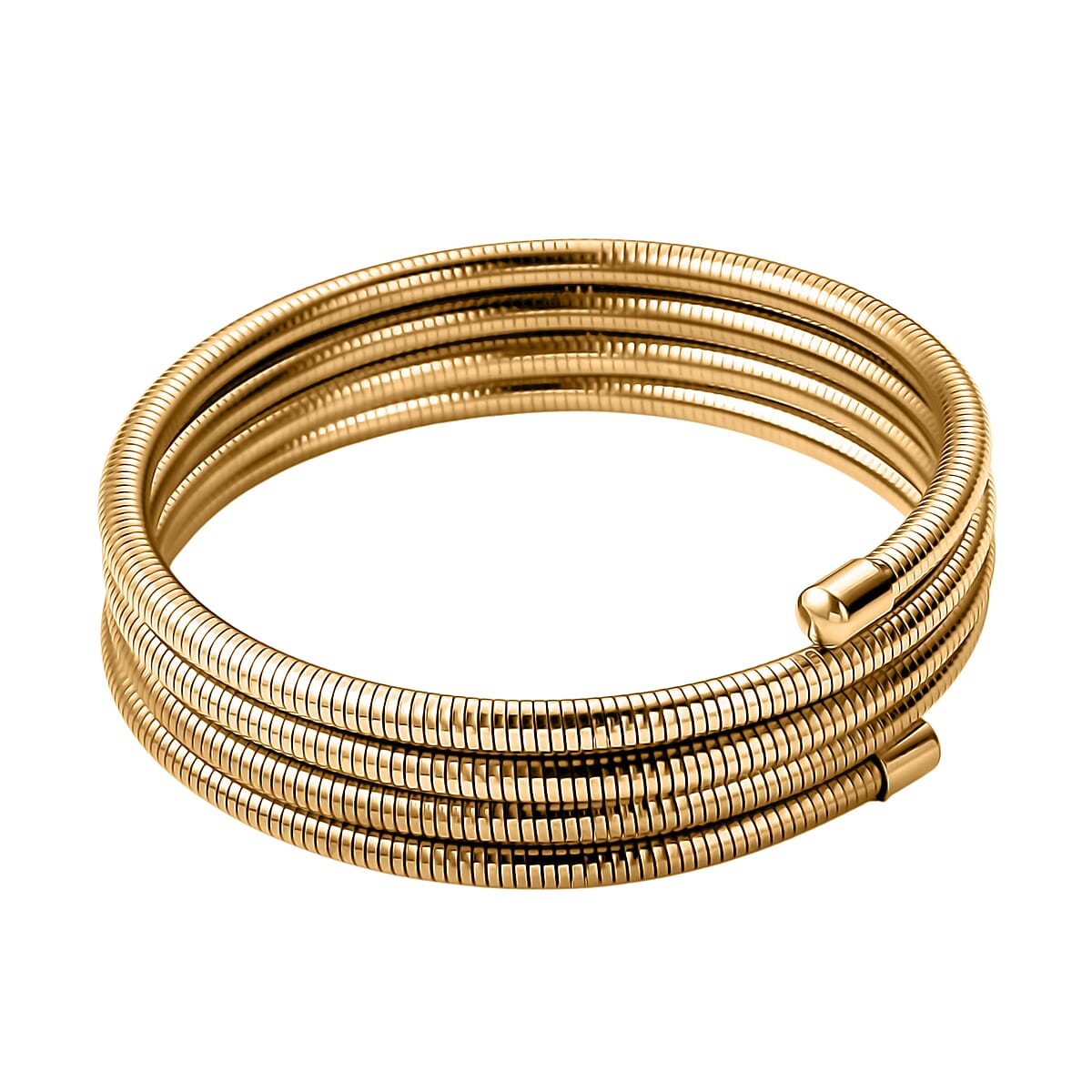 Flexi Wrap Bangle Bracelet in ION Plated YG Stainless Steel (7.50 In) image number 3