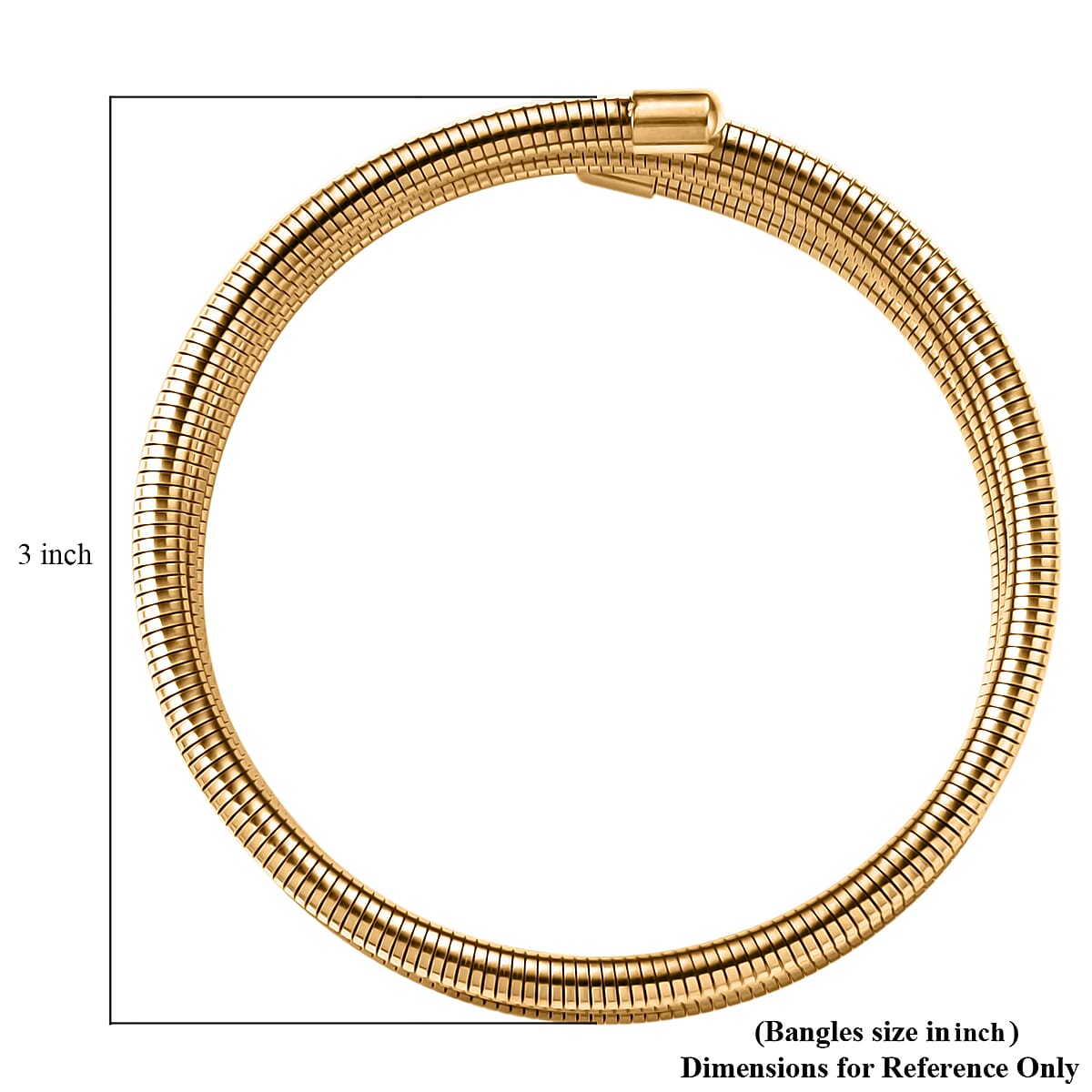 Flexi Wrap Bangle Bracelet in ION Plated YG Stainless Steel (7.50 In) image number 4