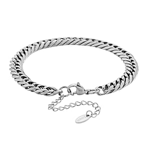 Classic Cuban Link Bracelet in Stainless Steel (7.5-9.5In)