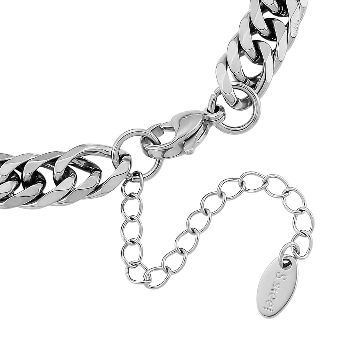 Classic Cuban Link Bracelet in Stainless Steel (7.5-9.5In) image number 4