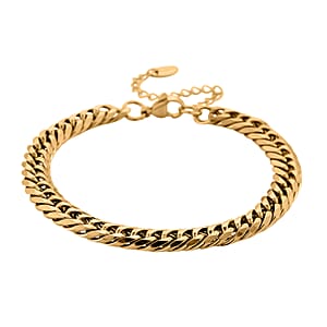 Classic Cuban Link Bracelet in ION Plated YG Stainless Steel (7.5-9.5In)