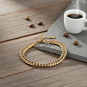 Classic Cuban Link Bracelet in ION Plated YG Stainless Steel (7.5-9.5In)