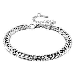 Sleek Cuban Link Bracelet in Stainless Steel (7.5-9.5In)