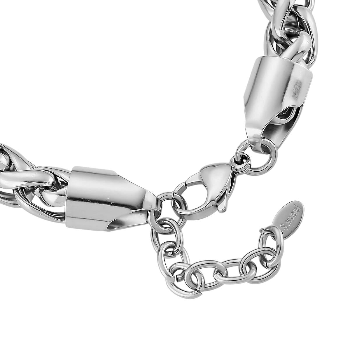 Palma Chain Bracelet in Stainless Steel (7.75-9.75In) image number 4