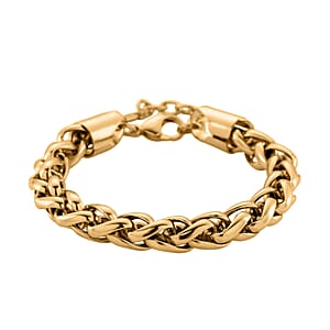 Palma Chain Bracelet in ION Plated YG Stainless Steel (7.75-9.75In)