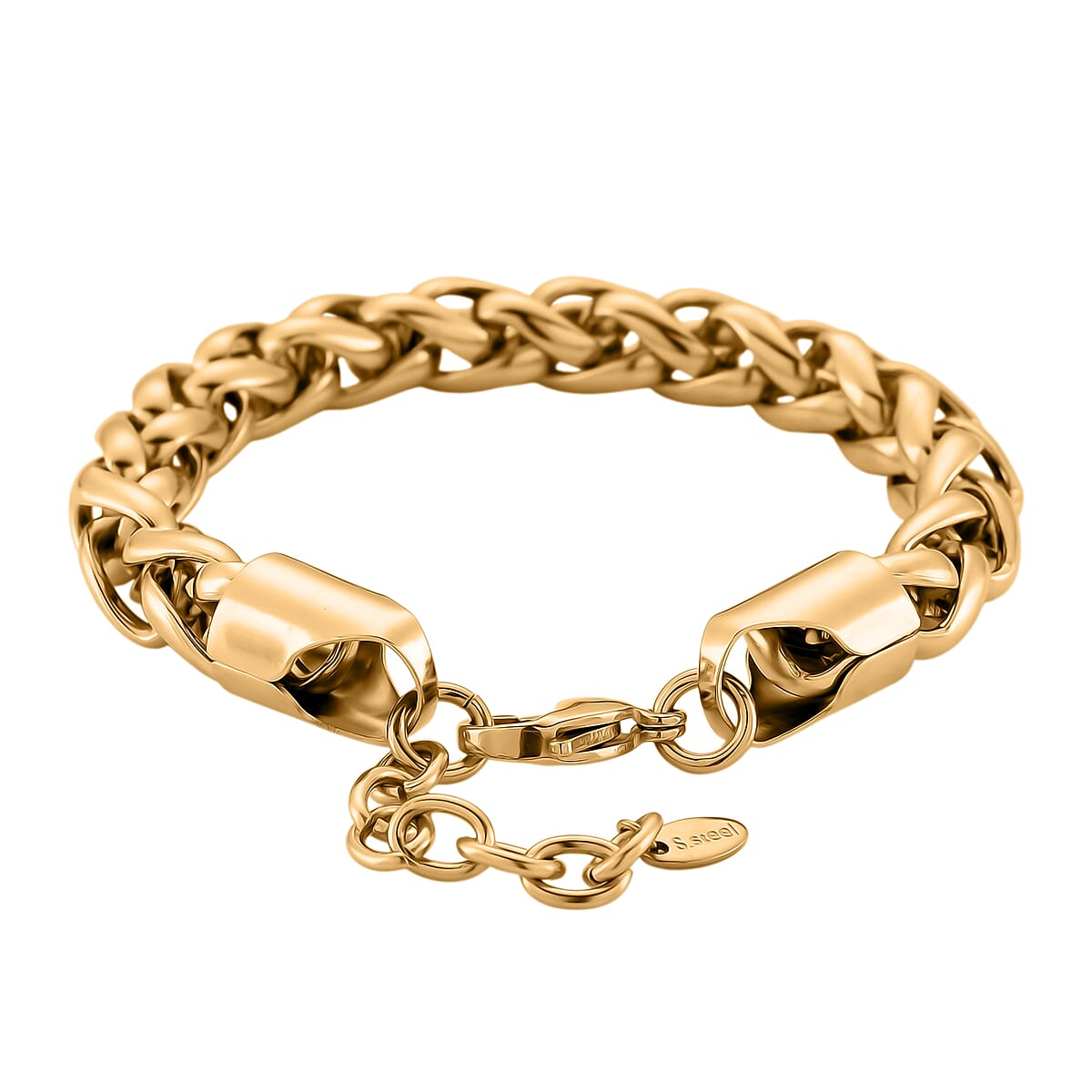 Palma Chain Bracelet in ION Plated YG Stainless Steel (7.75-9.75In) image number 3