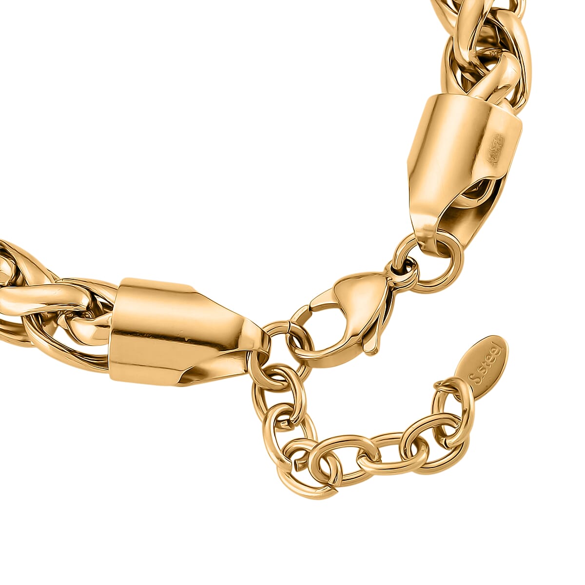 Palma Chain Bracelet in ION Plated YG Stainless Steel (7.75-9.75In) image number 4