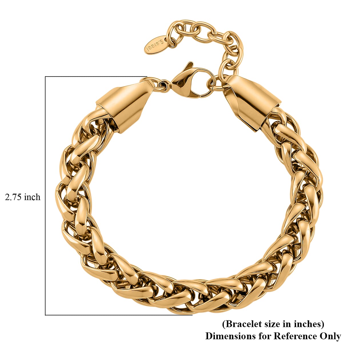 Palma Chain Bracelet in ION Plated YG Stainless Steel (7.75-9.75In) image number 5