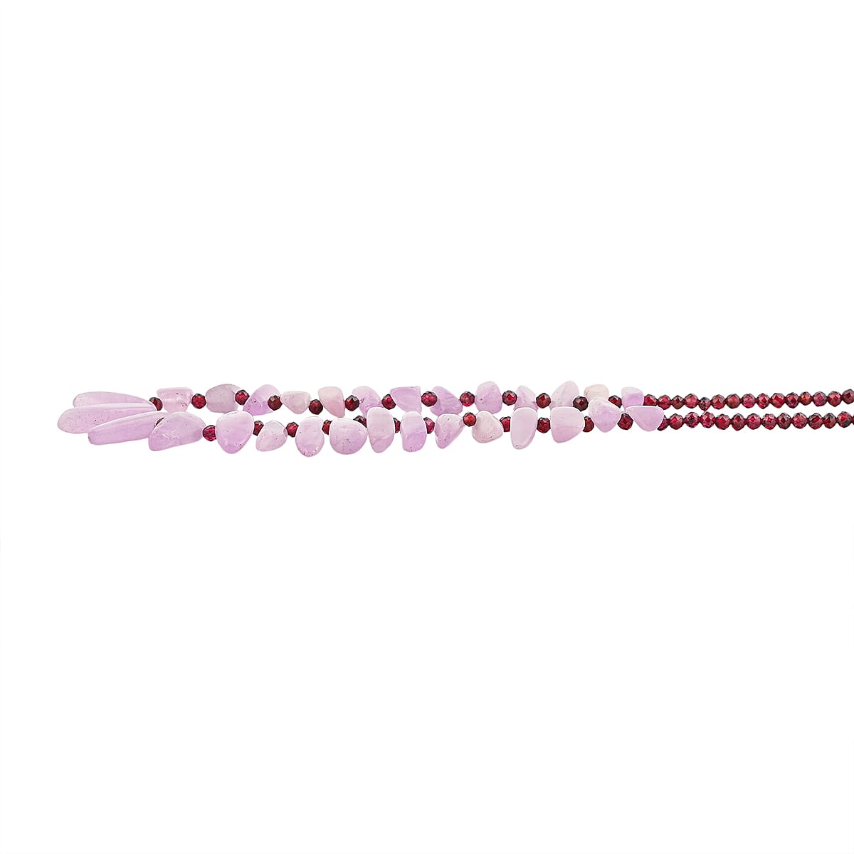 D'Joy Kunzite, Orissa Rhodolite Garnet Necklace in Rhodium Over Sterling Silver 123.00 ctw (18 Inches) image number 3