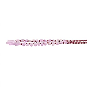 D'Joy Kunzite, Orissa Rhodolite Garnet Necklace in Rhodium Over Sterling Silver 123.00 ctw (18 Inches)