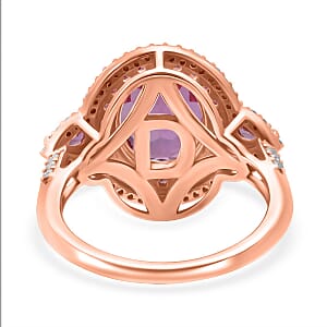 D'Joy AAA Patroke Kunzite, Multi Gemstone Ring in 18K Vermeil RG Over Sterling Silver 5.80 ctw (Size 10.0)