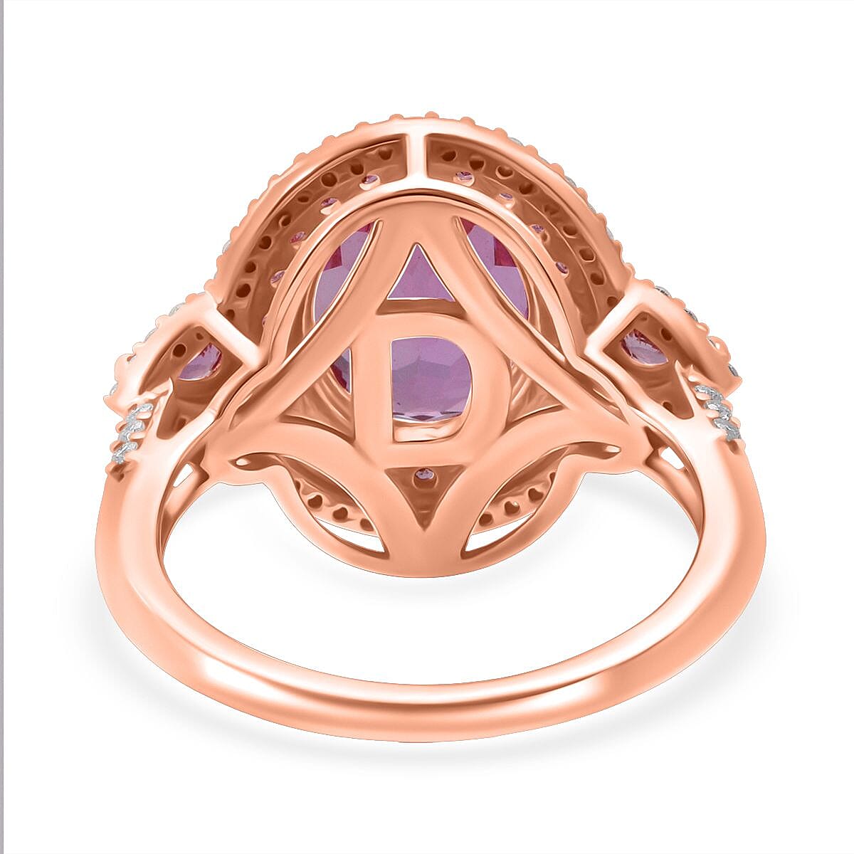 D'Joy AAA Patroke Kunzite and Multi Gemstone 5.80 ctw Ring in 18K Vermeil Rose Gold Over Sterling Silver (Size 7.0) image number 4